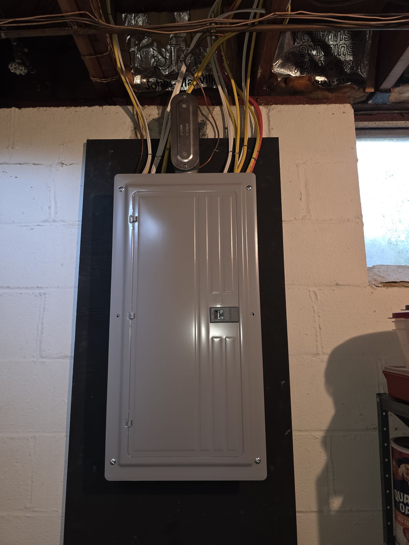 Completed electrical panel installation